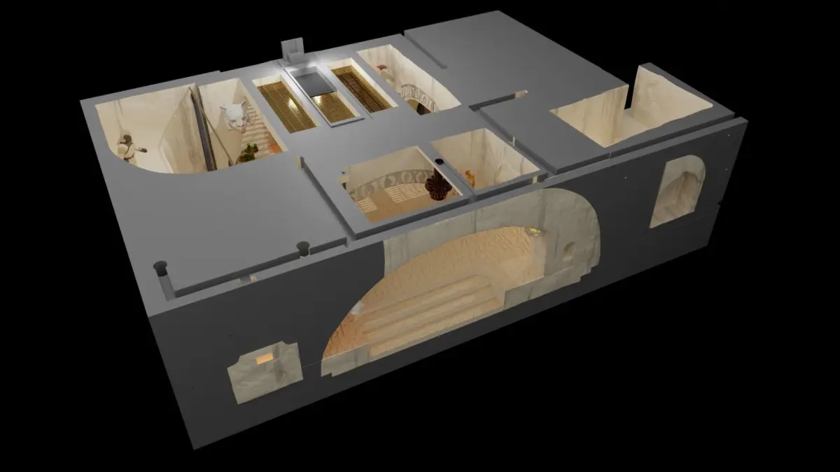 Jabbas Throne Room - Trophy Area - Complete set 1-12 scale 3D Model Pack