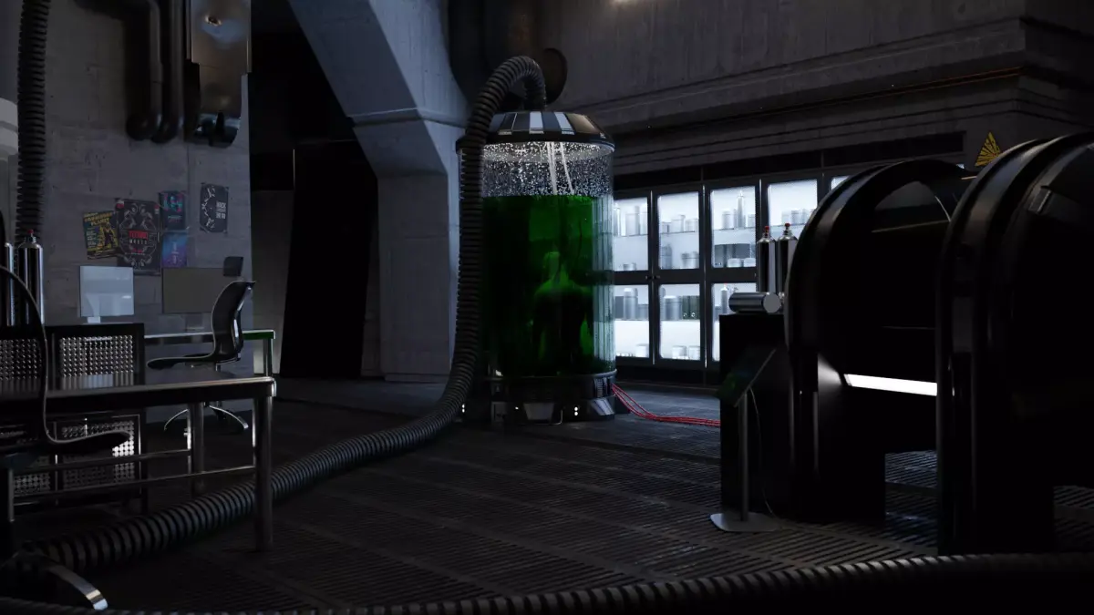 Cyberpunk Research Facility Scene - High Detail 3D model