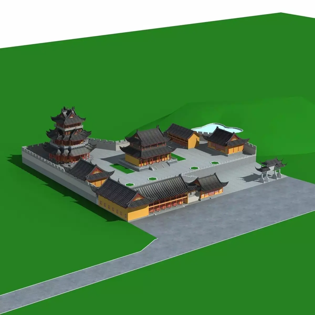 Chinese Style Architecture 3D model 74