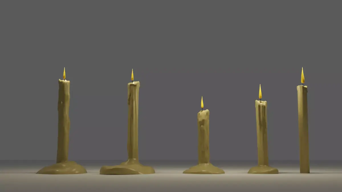 Candles Pack Low-poly 3D model Low-poly 3D model