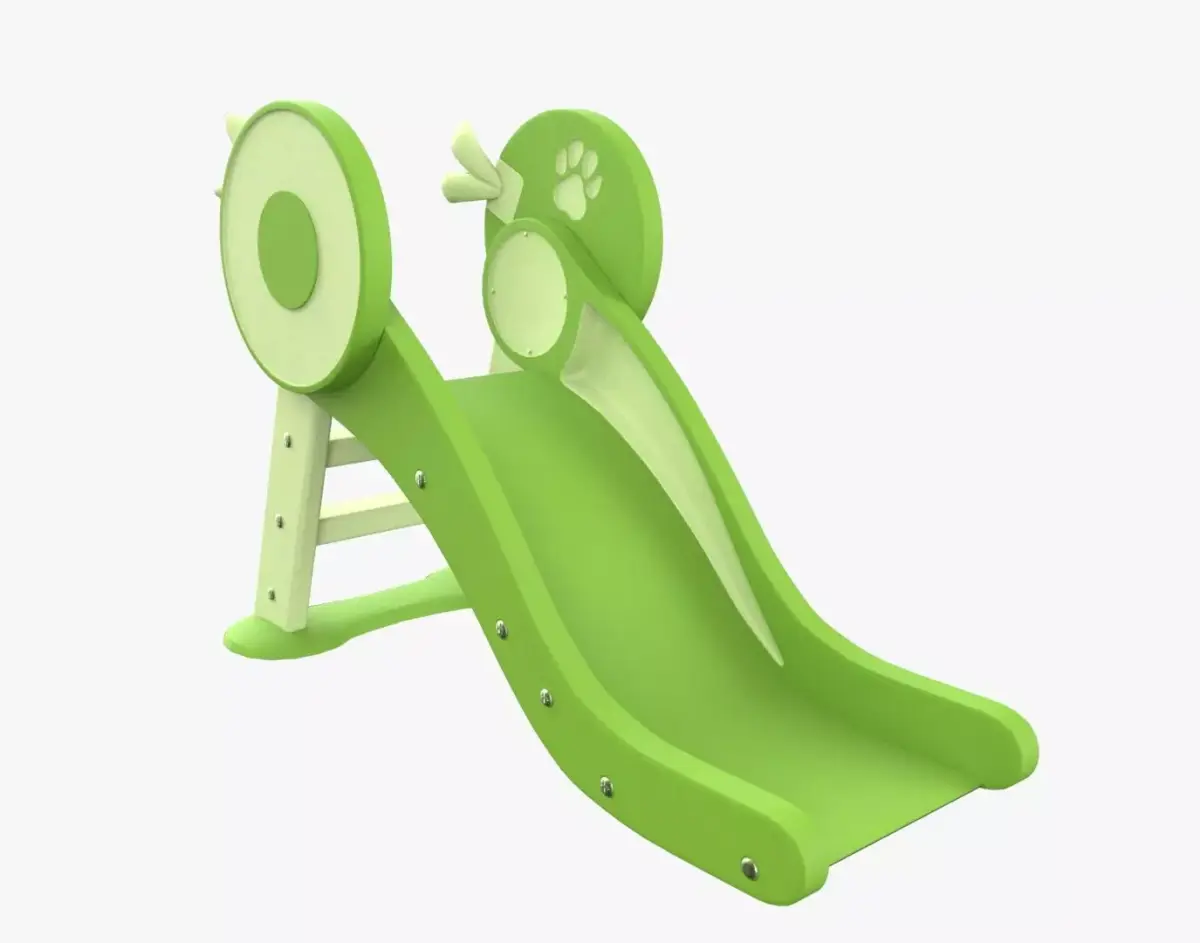 Kid Park Slide Park Equipment Interior Green 3D model