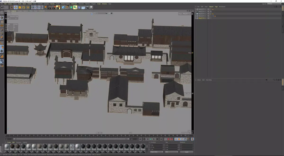  Chinese Hui Style Jiangnan Ancient Building  3D model