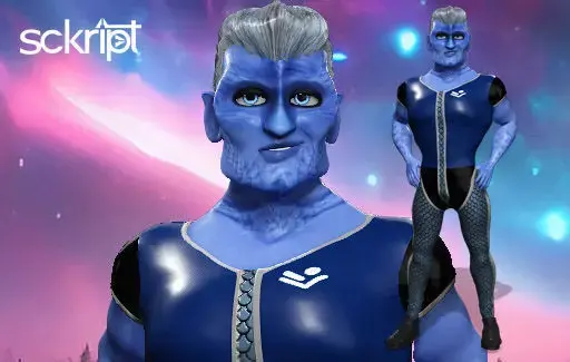 Sckript Toon Series Science-fiction collection The Pilot Low-poly 3D model