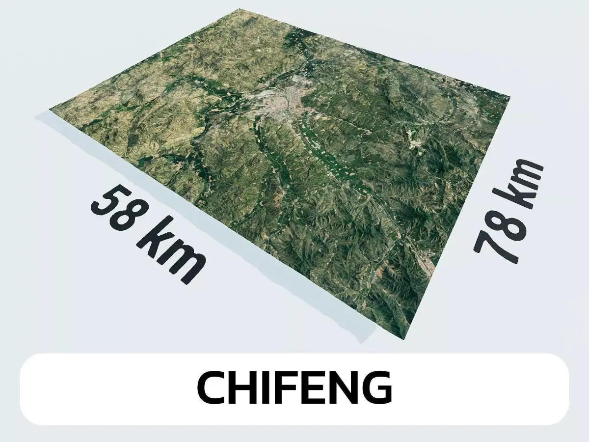 Chifeng China City Landscape 3D Model 3D model