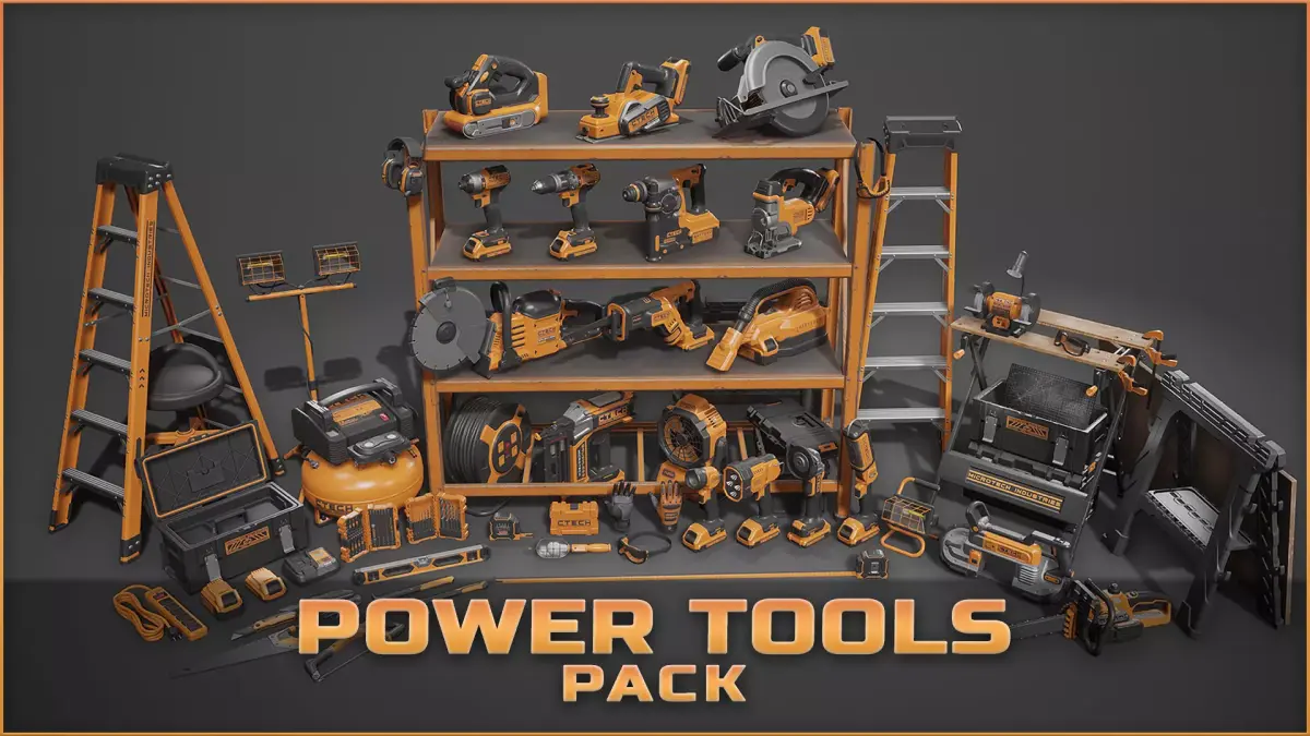 Power Tools Pack Low-poly 3D model
