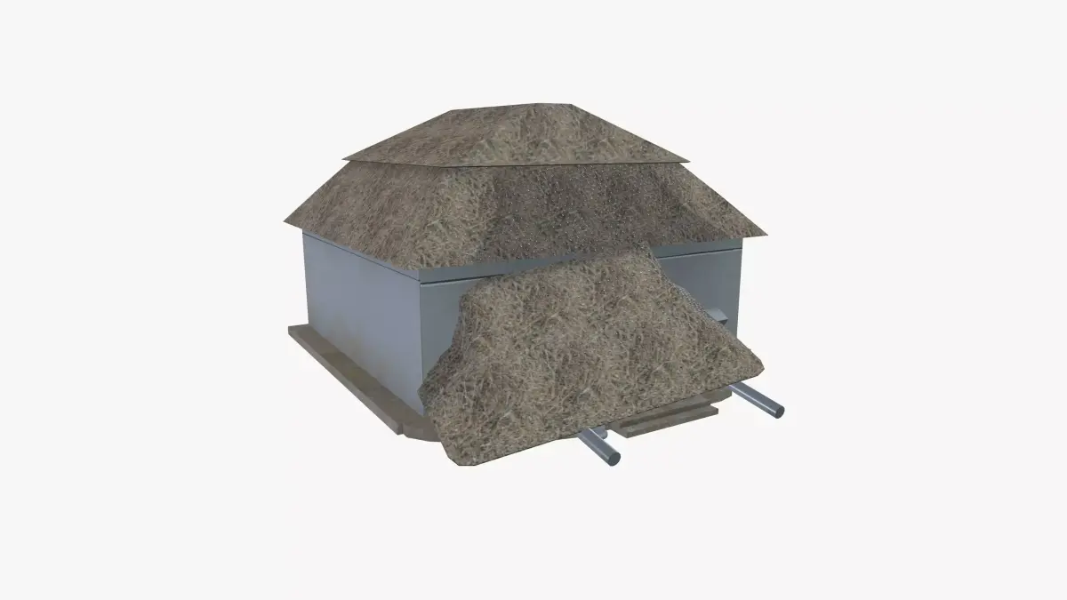Damage Old Village House Low-poly 3D model