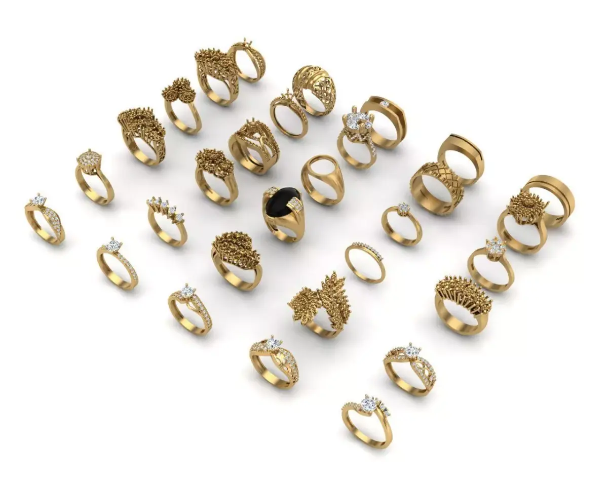 Pack jewelry ring  3D print model buy