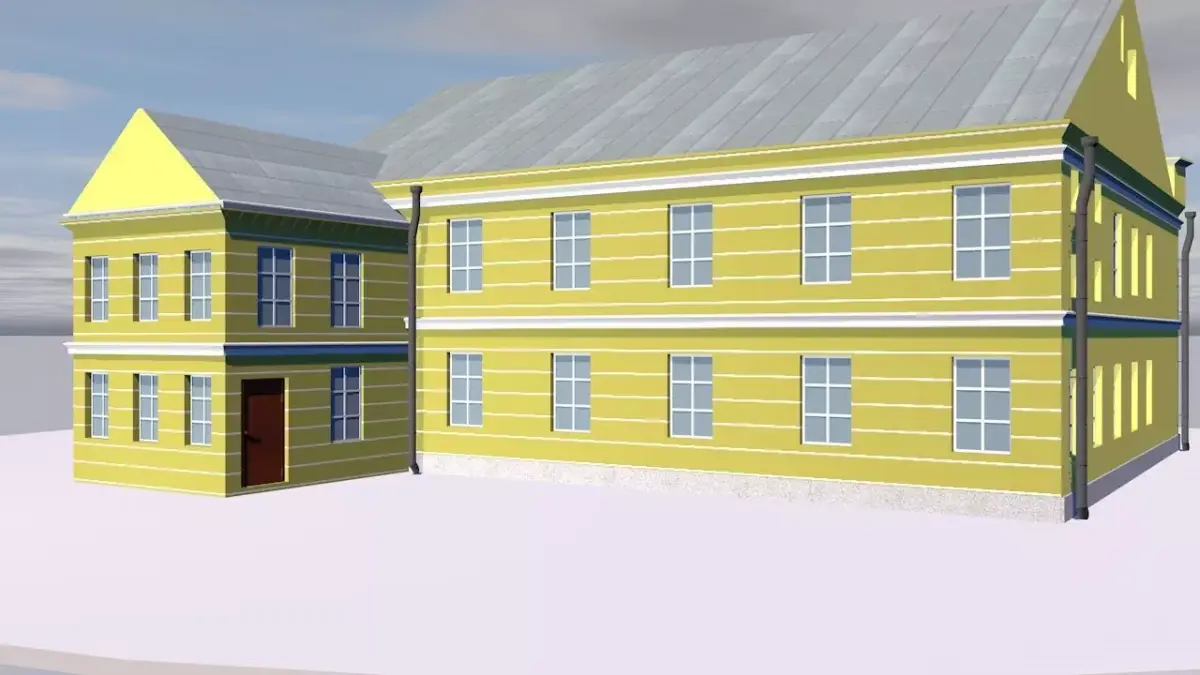 Village house 3D model 2