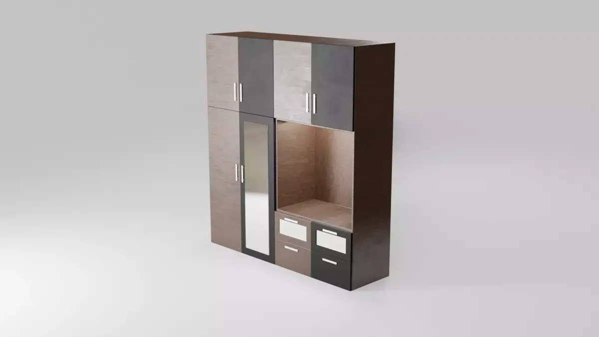 Modern closet wardrobe id11 Low-poly 3D model