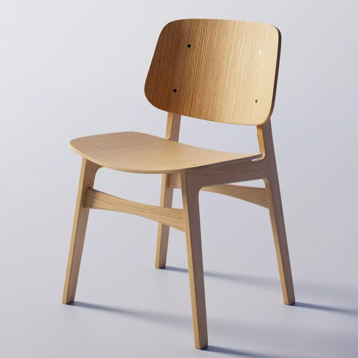 Wooden Chair Modern 3D model