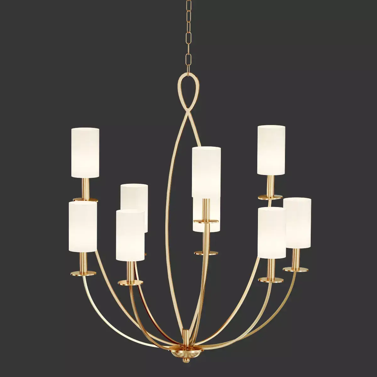 Castana Collection 9 Light Gold Chandelier 3D model