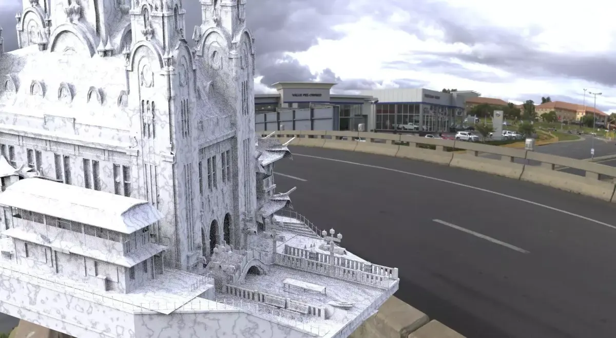 Fantasy Venice waterfront Temple 2 3D model