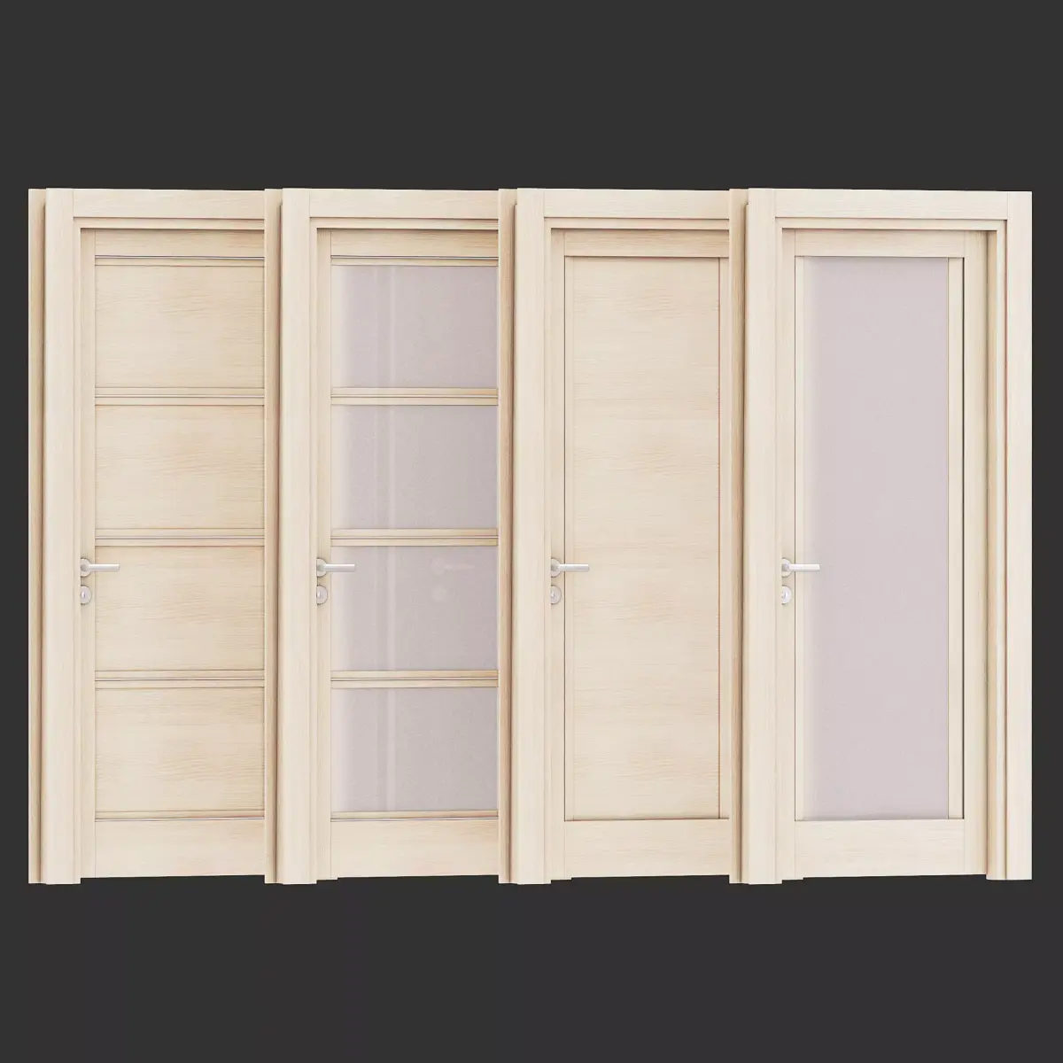 Ital doors Light Oak 5 3D model