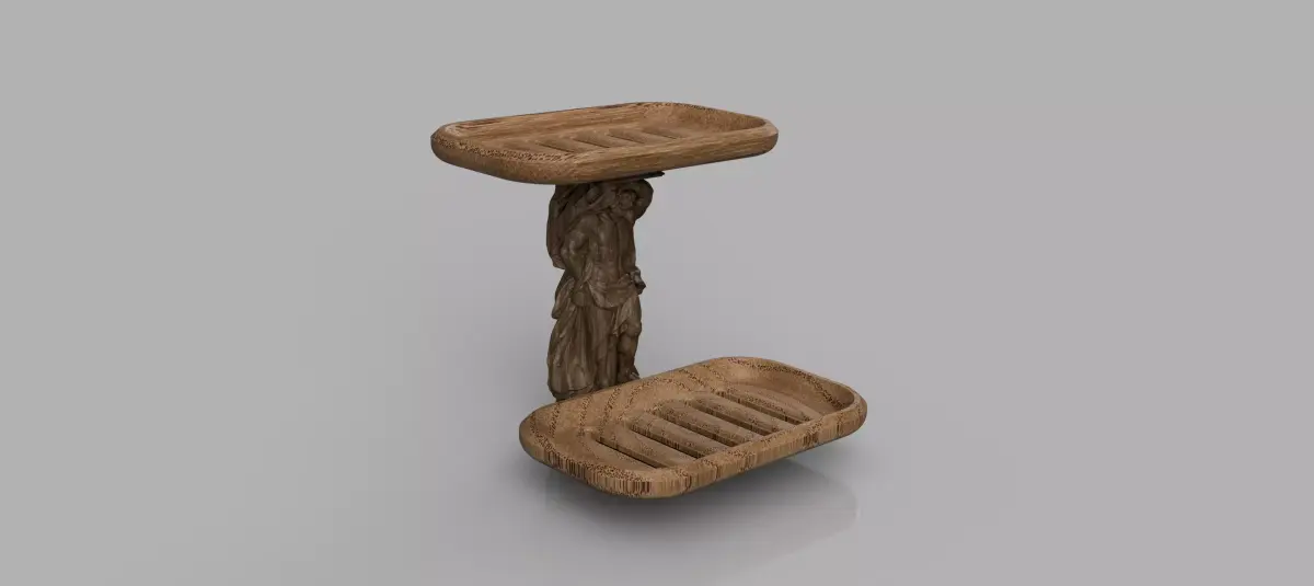 Greek Sculpture Dual Soap Dish 3D print model