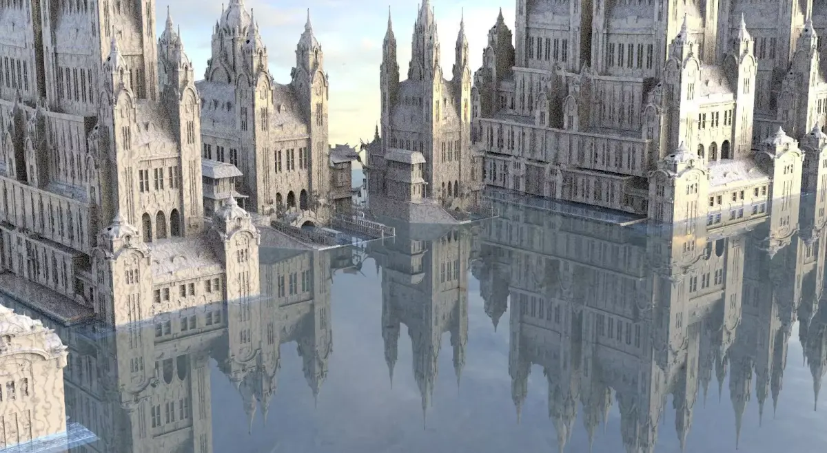 Fantasy Venice waterfront kit bash collection 2 3D model 3D model