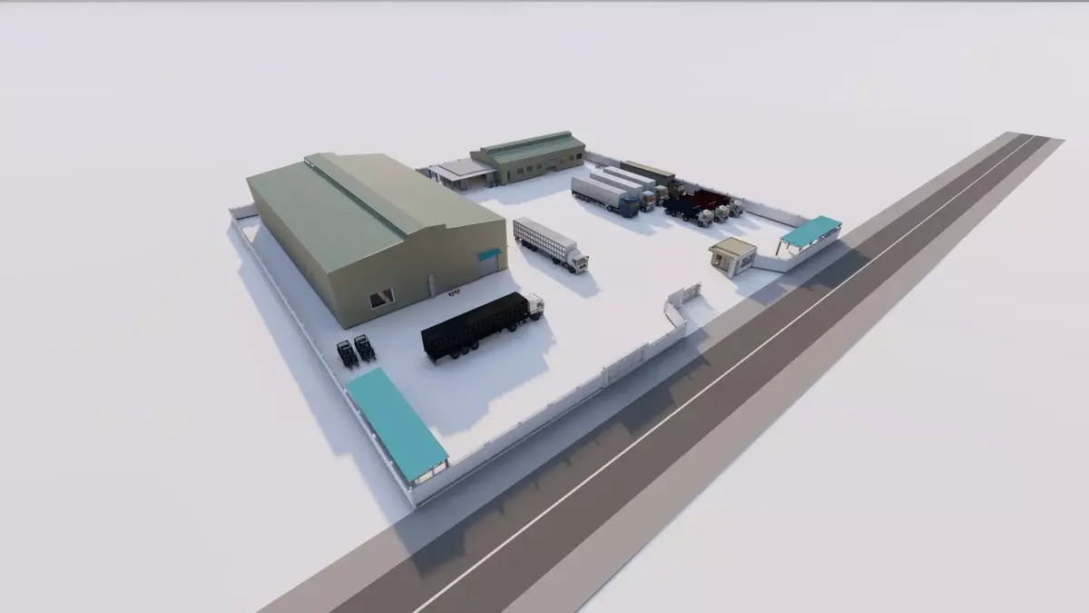 Warehouse-Warehouse Building 3D model 12