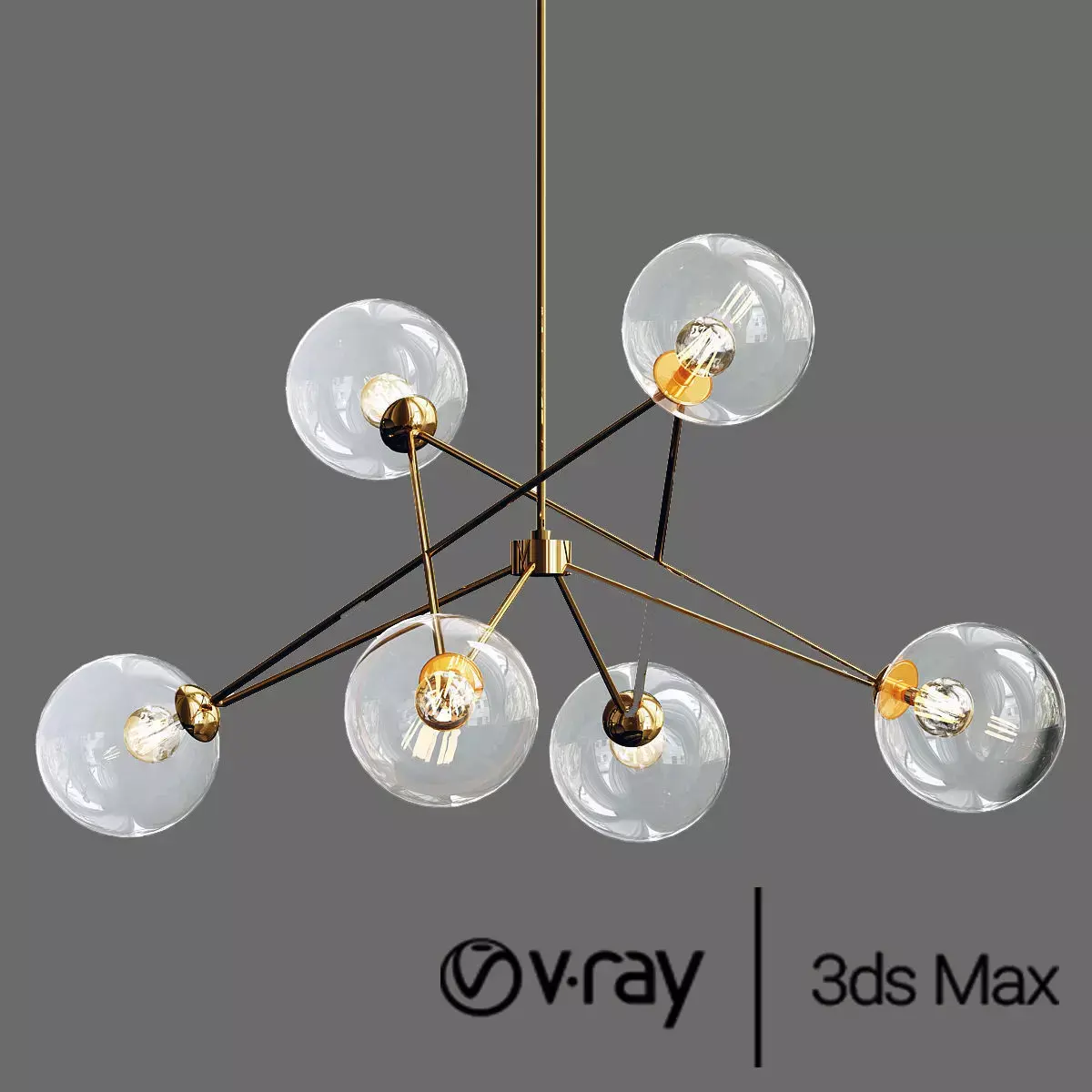 Turenne Large Dynamic Chandelier 3D model