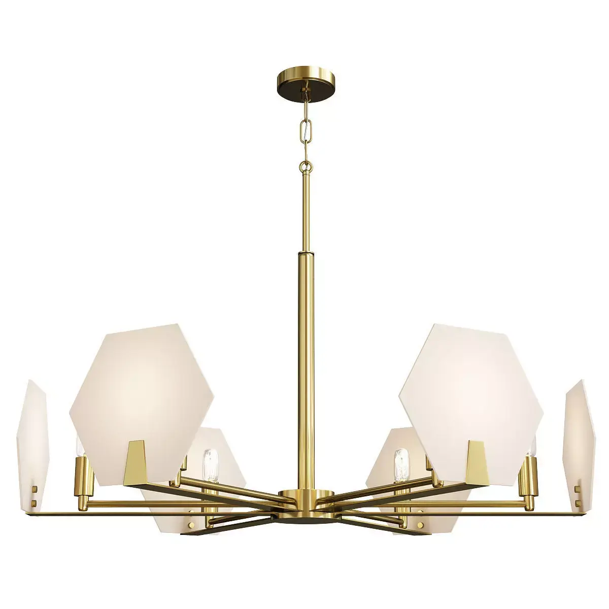 Rae Collection 6 Light Chandelier Low-poly 3D model