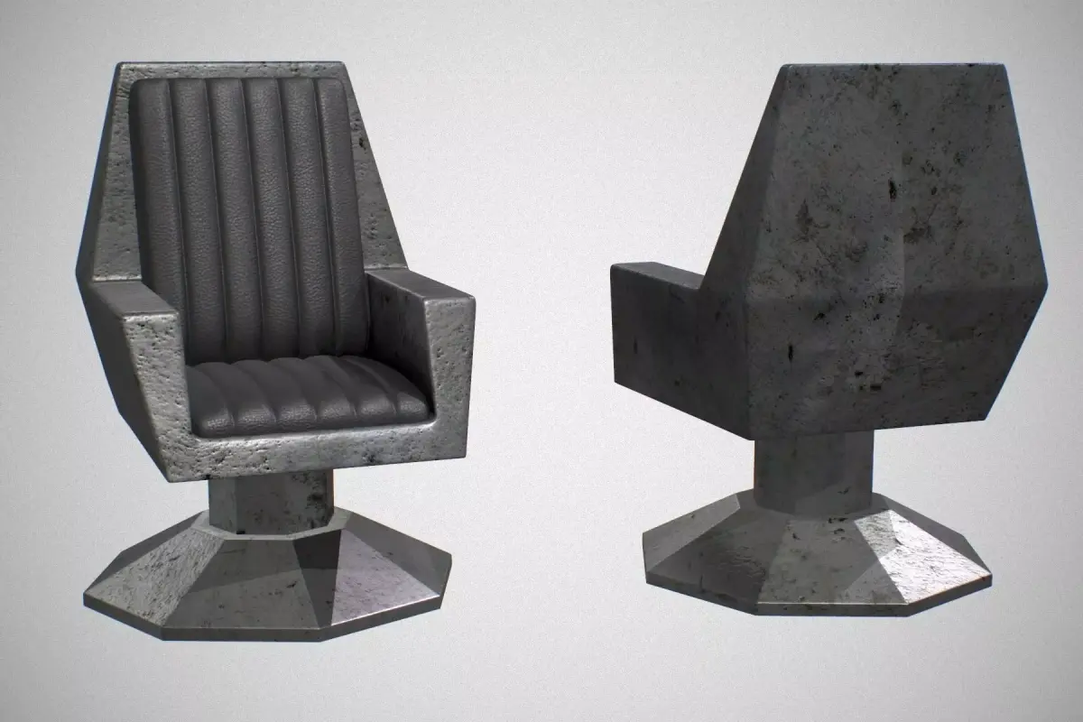 Sci fi  Chair Low-poly 3D model