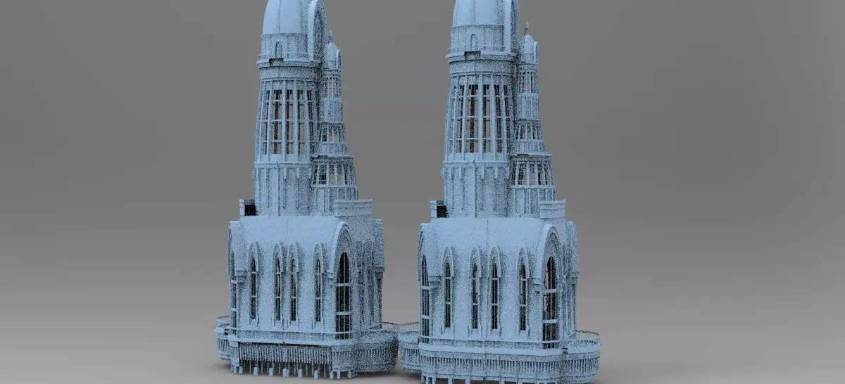 Steam punk Stone lineage walkway 2  3D model