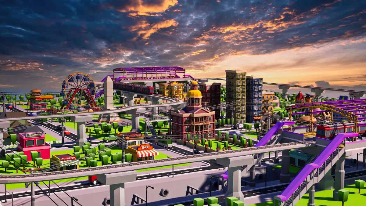 City Set - Low Poly Pack Low-poly 3D model