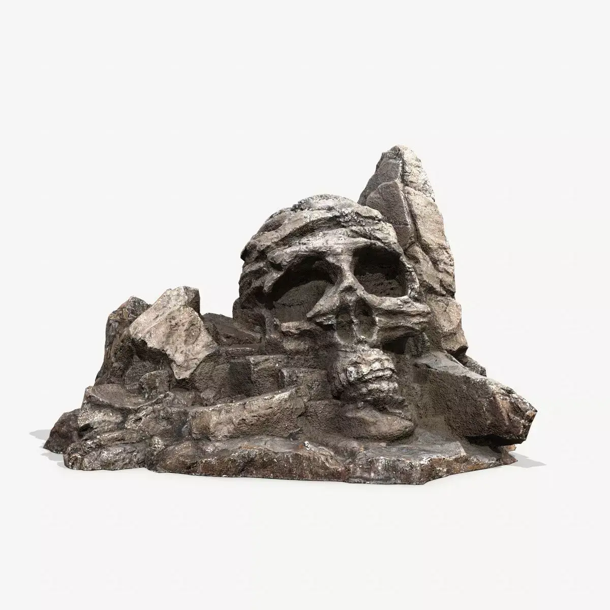 Skull Rock Low-poly 3D model 5