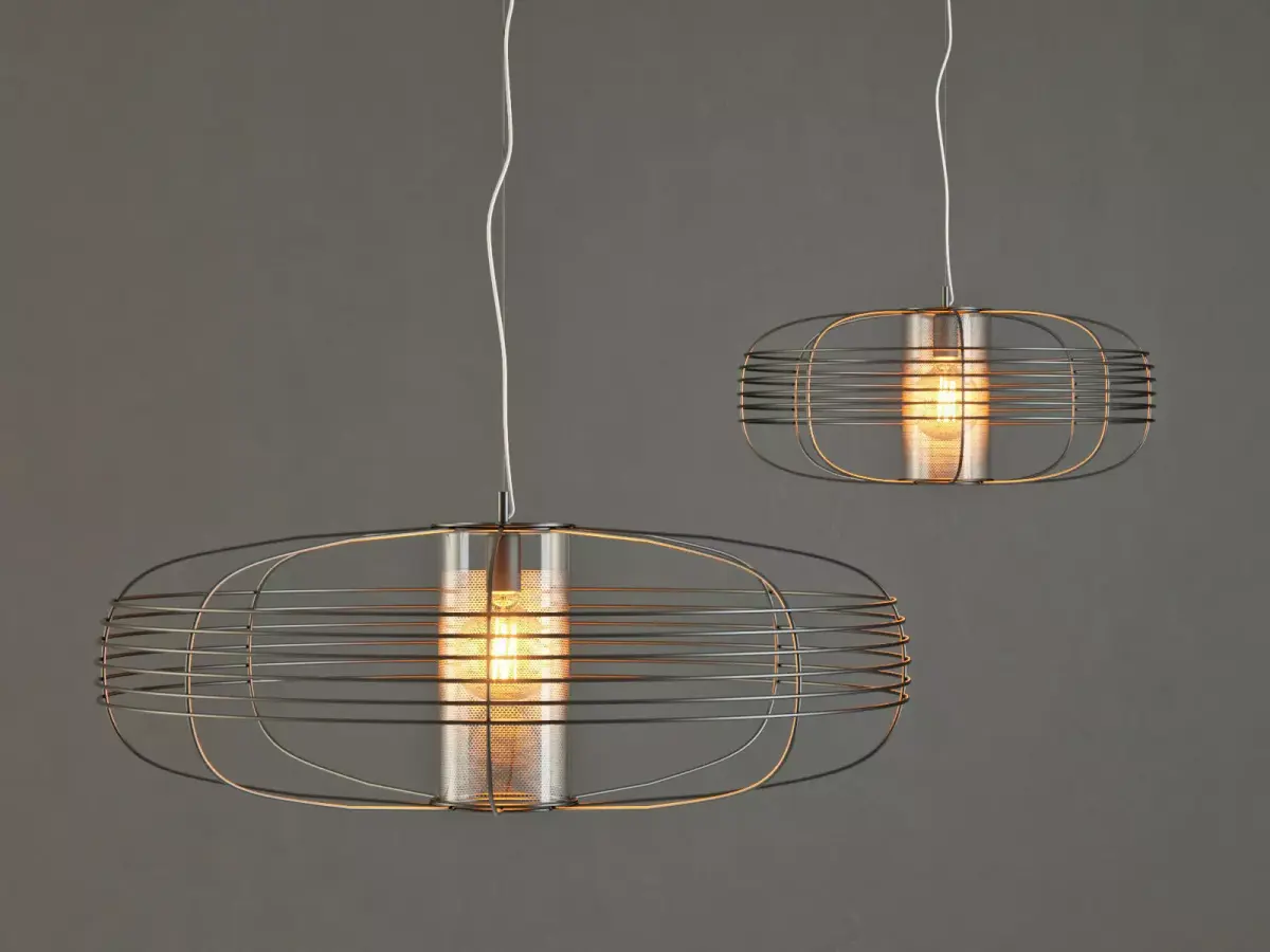 Galaxy pendant light - metal cage 3D model