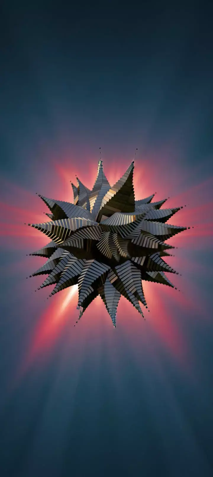 Spikyabstract geometric sculpture 7 3D model