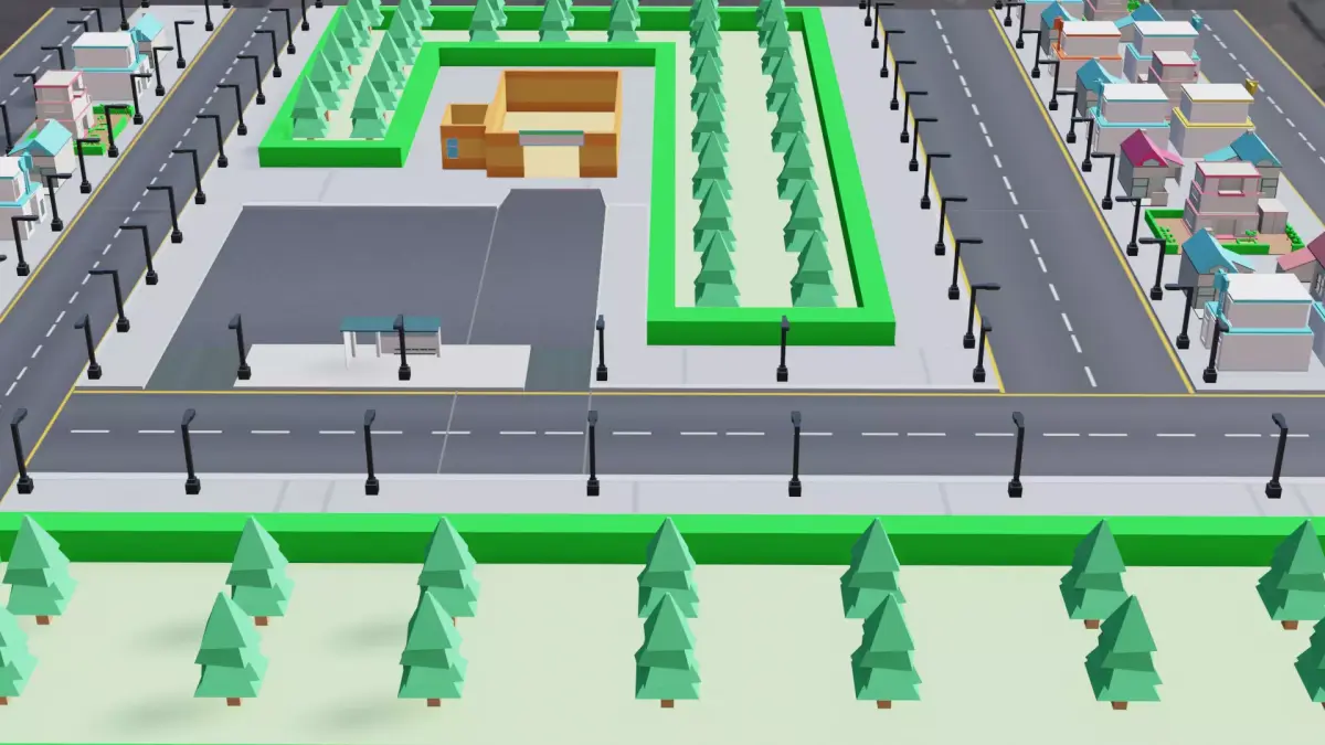 Low poly game environment Free low-poly 3D model