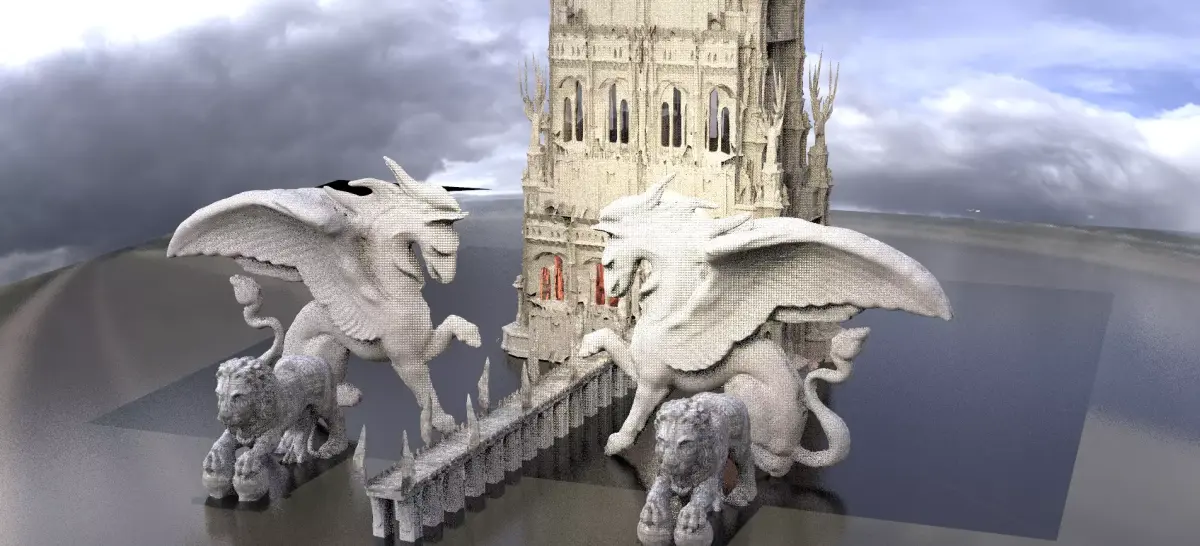 Palace of Pegasus Kit bash 3 3D model