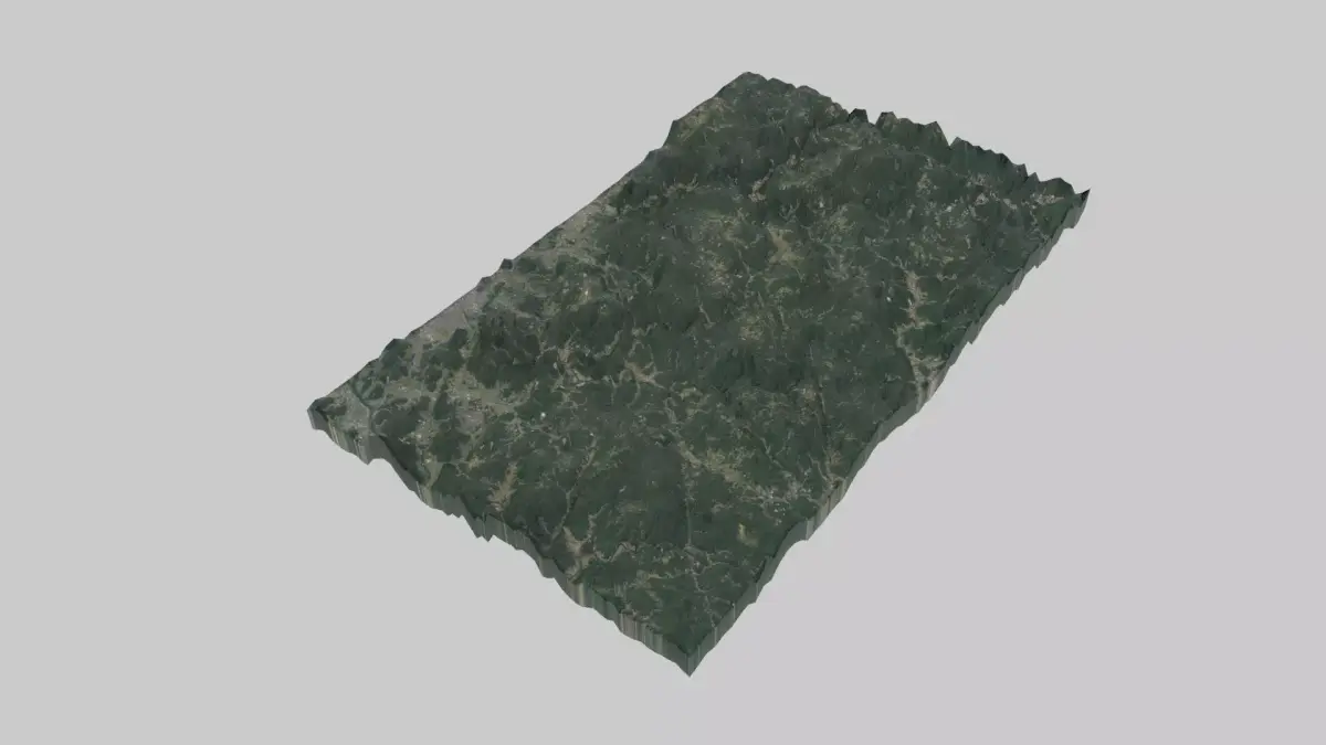 Okayama City Low-poly 3D model