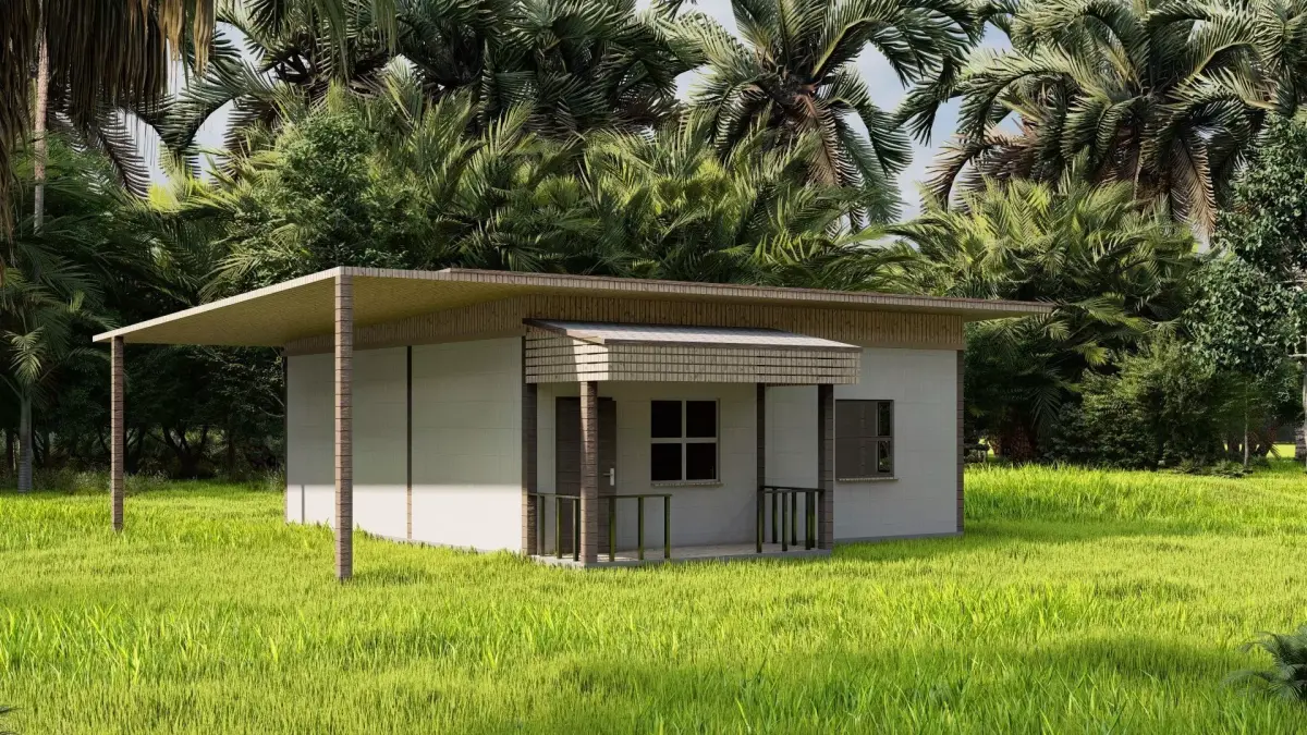 Forest villa-Casa Scene-Modern Villa 3D model 7