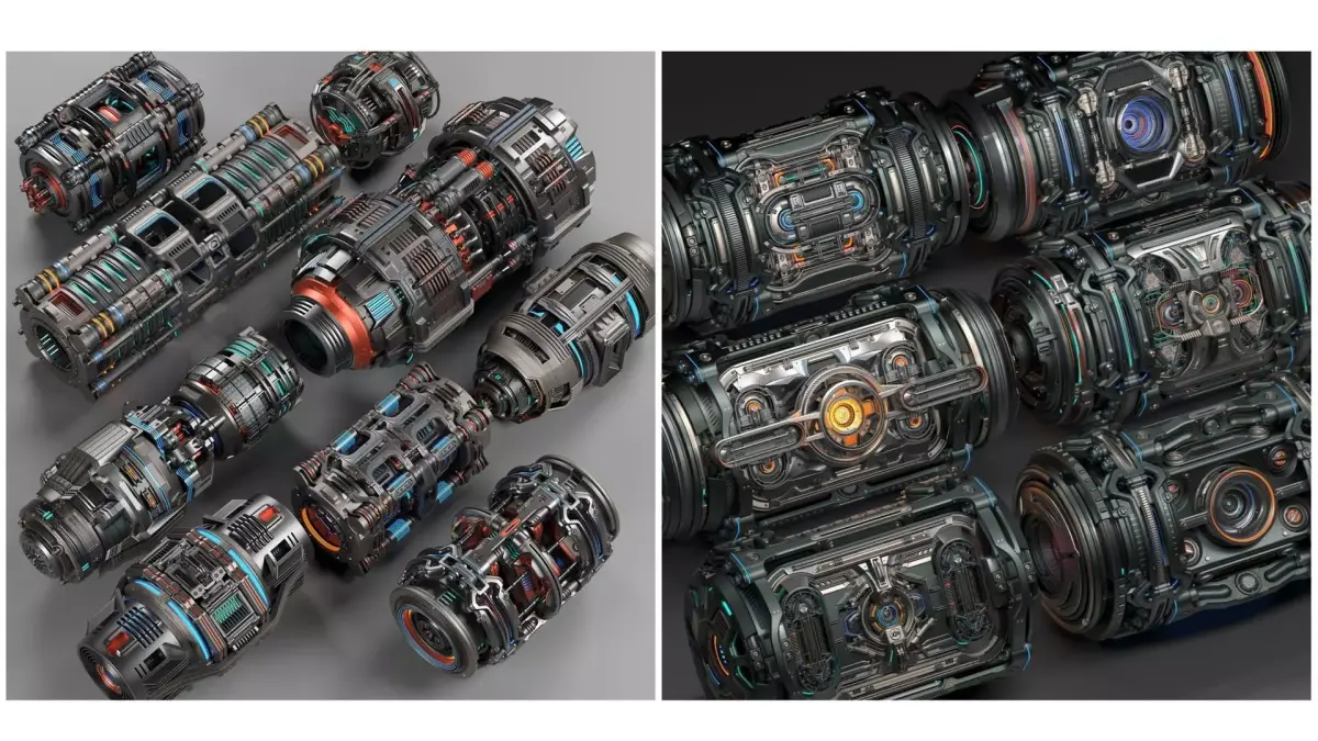 Sci Fi Mega Elements Kitbash 2 in 1 3D Model Pack