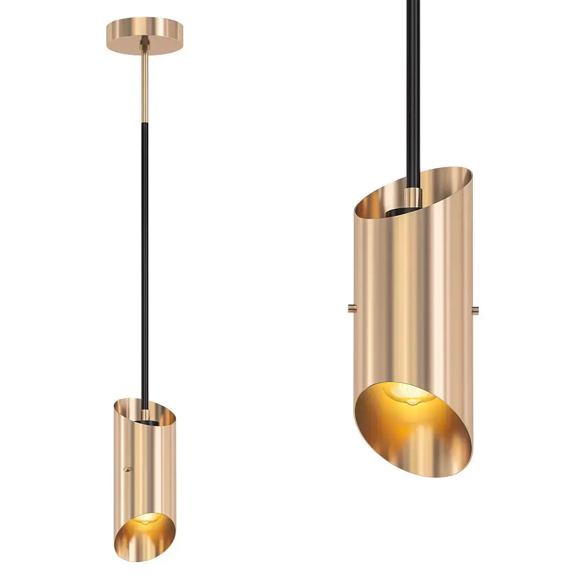 SP008 modern brass pendant light 3D model