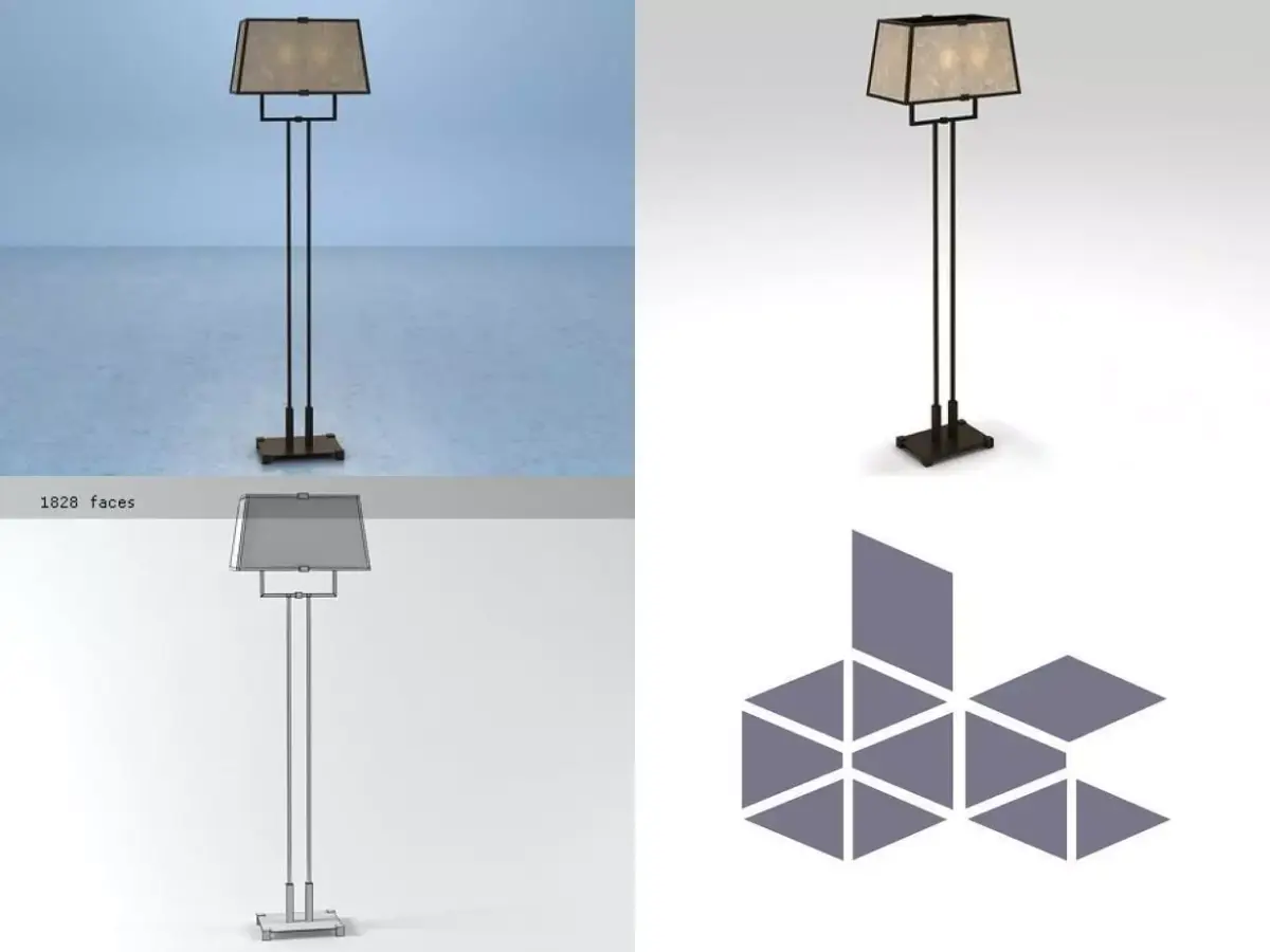 Floor Lamp 591320ST 3D model