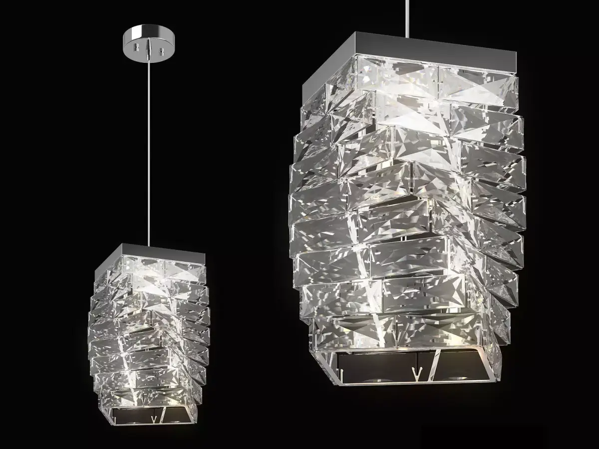 722040 Limpio Lightstar Pendant chandelier 3D model