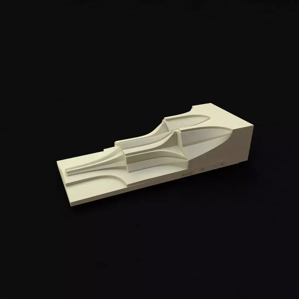 pilaster train track 3D model
