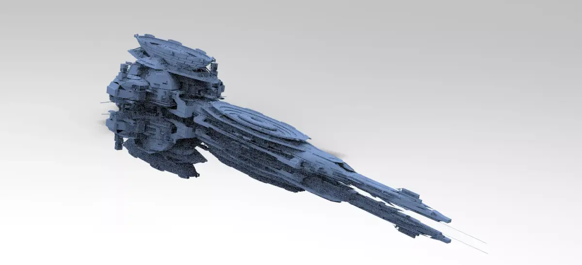 Sci-Fi Droid Prowler Ship 3 3D model
