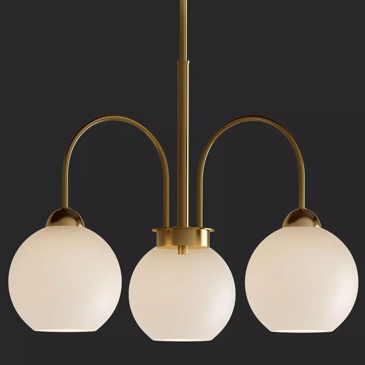 Carisa Collection 3 Light Vintage Gold Chandelier with Shade 3D model