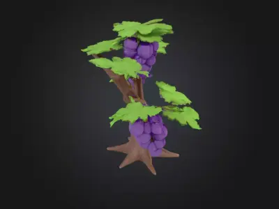 Flower Bonsai Tree 3D asset - Bundle of 4 3D model