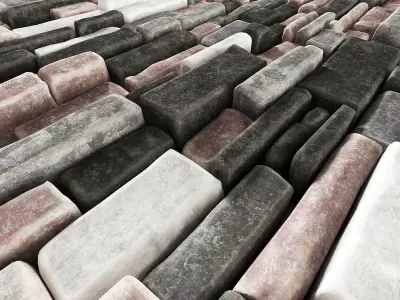 Paving brick smooth 3D model