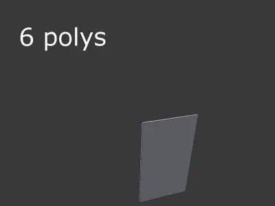 low poly door Low-poly 3D model 3