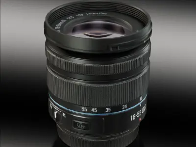 Samsung 18-55mm Lens Low-poly 3D model