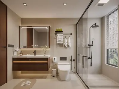 Modern Minimalist Bathroom 695 3D model