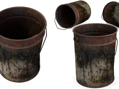 Old paint barrel 3D model