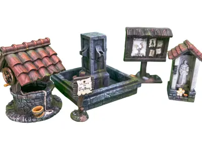 Village Square 3D print model