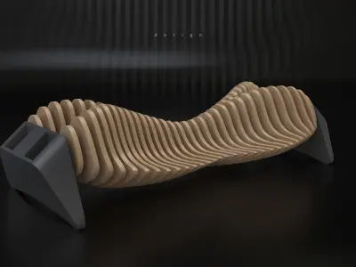 Parametric bench 3D model