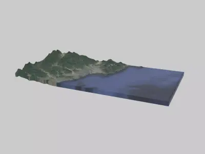Chongjin City Low-poly 3D model