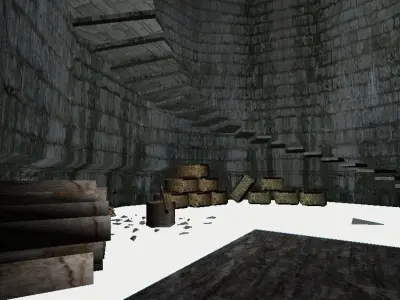 Abandoned Fully-Equipped Medieval Wizard Tower 3D model