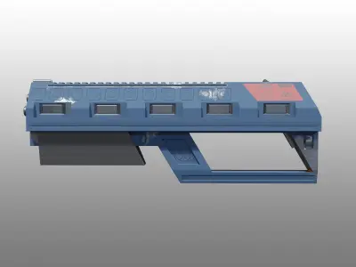 Sci-Fi Shotgun AS-92 Low-poly 3D model